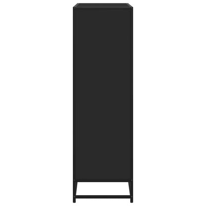 vidaXL Bookcase Black 97.5x33x107.5 cm Engineered Wood and Metal