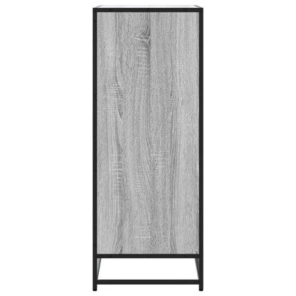 vidaXL Shoe Cabinet Grey Sonoma 75x38x97.5 cm Engineered Wood and Metal