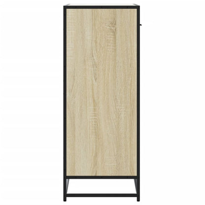 vidaXL Shoe Cabinet Sonoma Oak 75x38x97.5 cm Engineered Wood and Metal