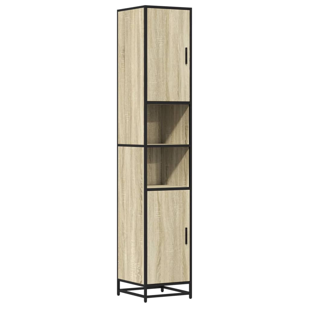 vidaXL Bathroom Cabinet | Sonoma oak | Engineered Wood | Tall | Bathroom Cabinet