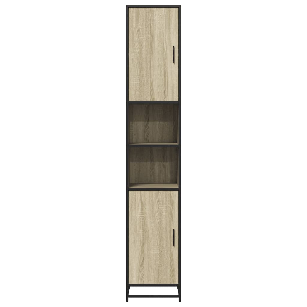 vidaXL Bathroom Cabinet | Sonoma oak | Engineered Wood | Tall | Bathroom Cabinet