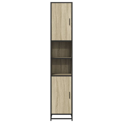 vidaXL Bathroom Cabinet | Sonoma oak | Engineered Wood | Tall | Bathroom Cabinet