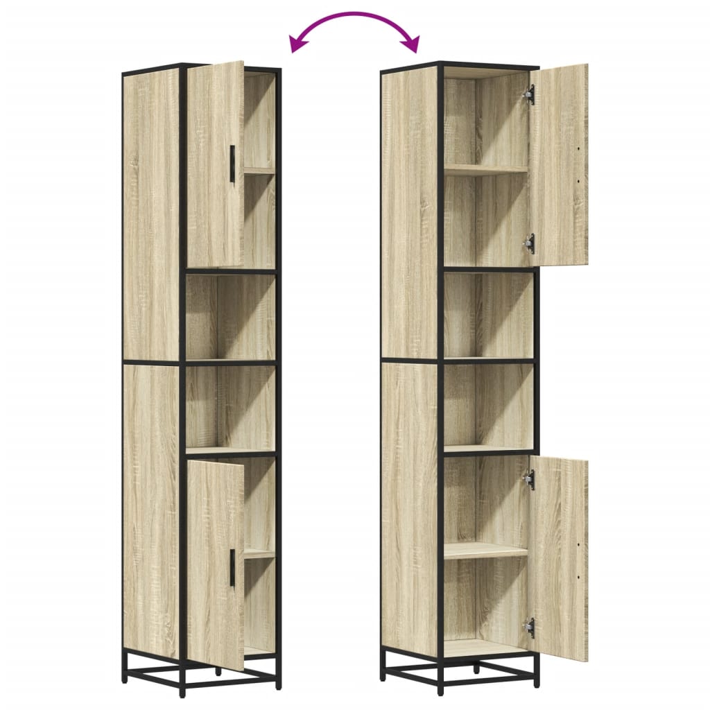 vidaXL Bathroom Cabinet | Sonoma oak | Engineered Wood | Tall | Bathroom Cabinet