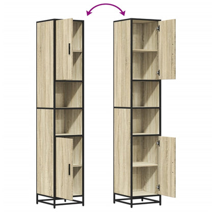 vidaXL Bathroom Cabinet | Sonoma oak | Engineered Wood | Tall | Bathroom Cabinet