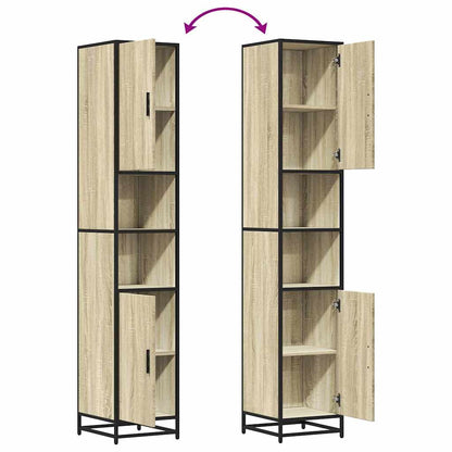 vidaXL Bathroom Cabinet Sonoma Oak 35x37.5x188.5 cm