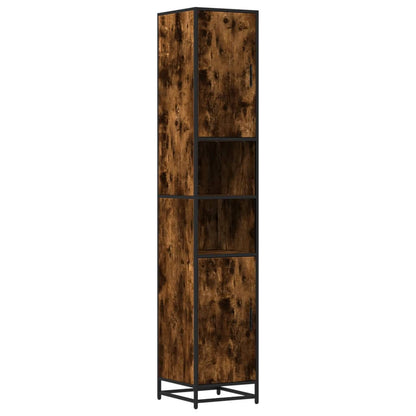 vidaXL Bathroom Cabinet Smoked Oak 35x37.5x188.5 cm