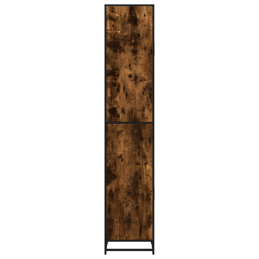 vidaXL Bathroom Cabinet Smoked Oak 35x37.5x188.5 cm