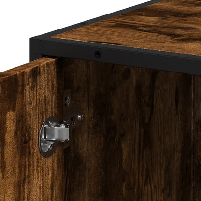 vidaXL Bathroom Cabinet Smoked Oak 35x37.5x188.5 cm