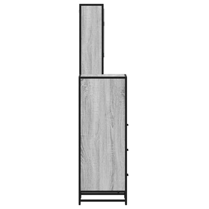 vidaXL 3 Piece Bathroom Furniture Set Grey Sonoma Engineered Wood