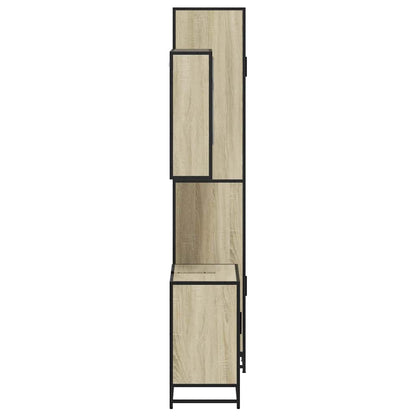 vidaXL 3 Piece Bathroom Furniture Set Sonoma Oak Engineered Wood