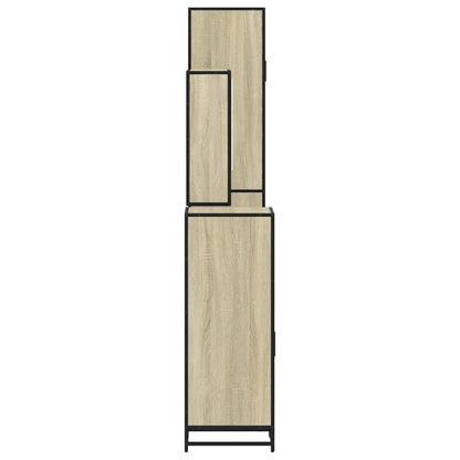 vidaXL 4 Piece Bathroom Furniture Set Sonoma Oak Engineered Wood
