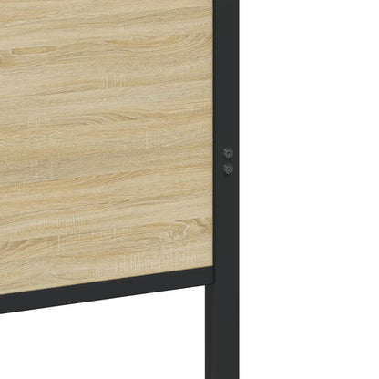 vidaXL Metal Bed Frame without Mattress Sonoma Oak 140x200 cm