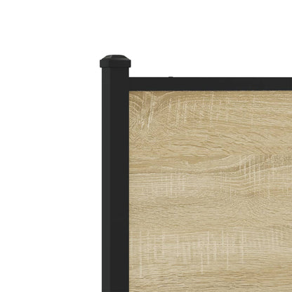 vidaXL Metal Bed Frame without Mattress Sonoma Oak 140x200 cm