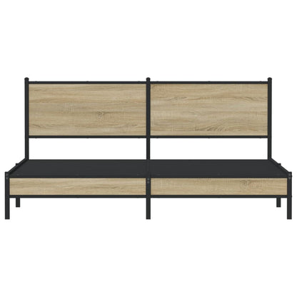vidaXL Metal Bed Frame without Mattress Sonoma Oak 183x213 cm