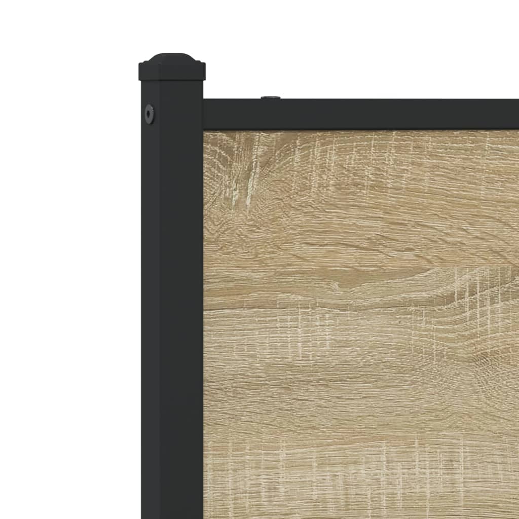 vidaXL Metal Bed Frame without Mattress Sonoma Oak 193x203 cm