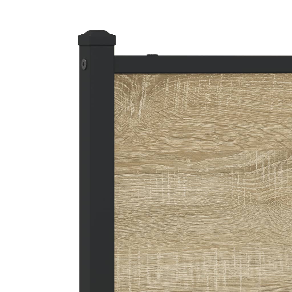 vidaXL Metal Bed Frame without Mattress Sonoma Oak 200x200 cm