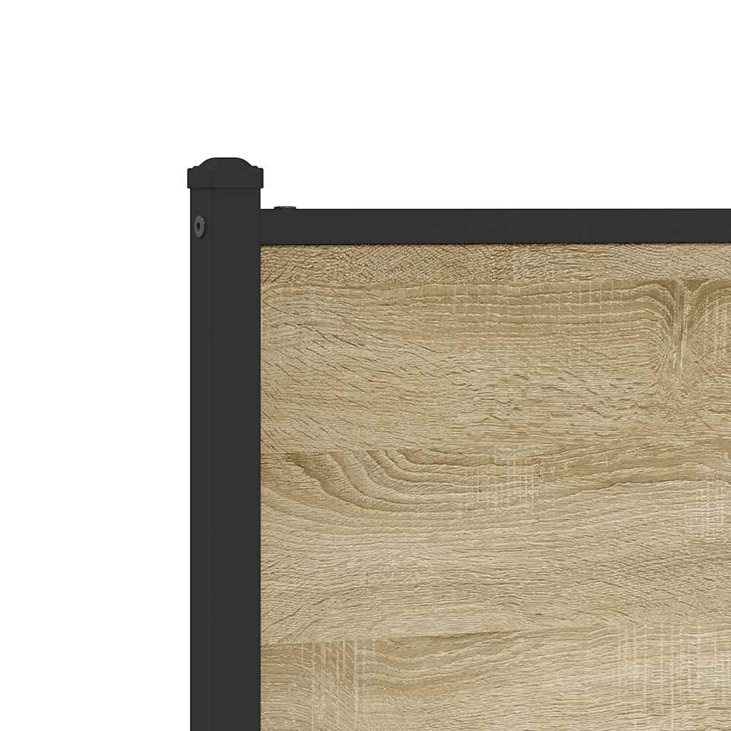 vidaXL Metal Bed Frame without Mattress Sonoma Oak 183x213 cm