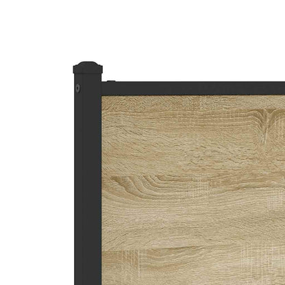 vidaXL Metal Bed Frame without Mattress Sonoma Oak 183x213 cm