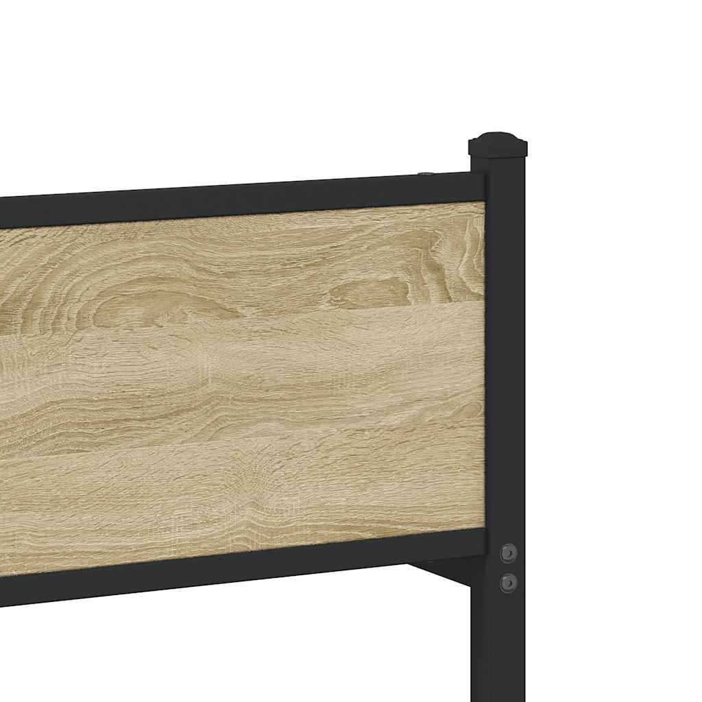 vidaXL Metal Bed Frame without Mattress Sonoma Oak 183x213 cm
