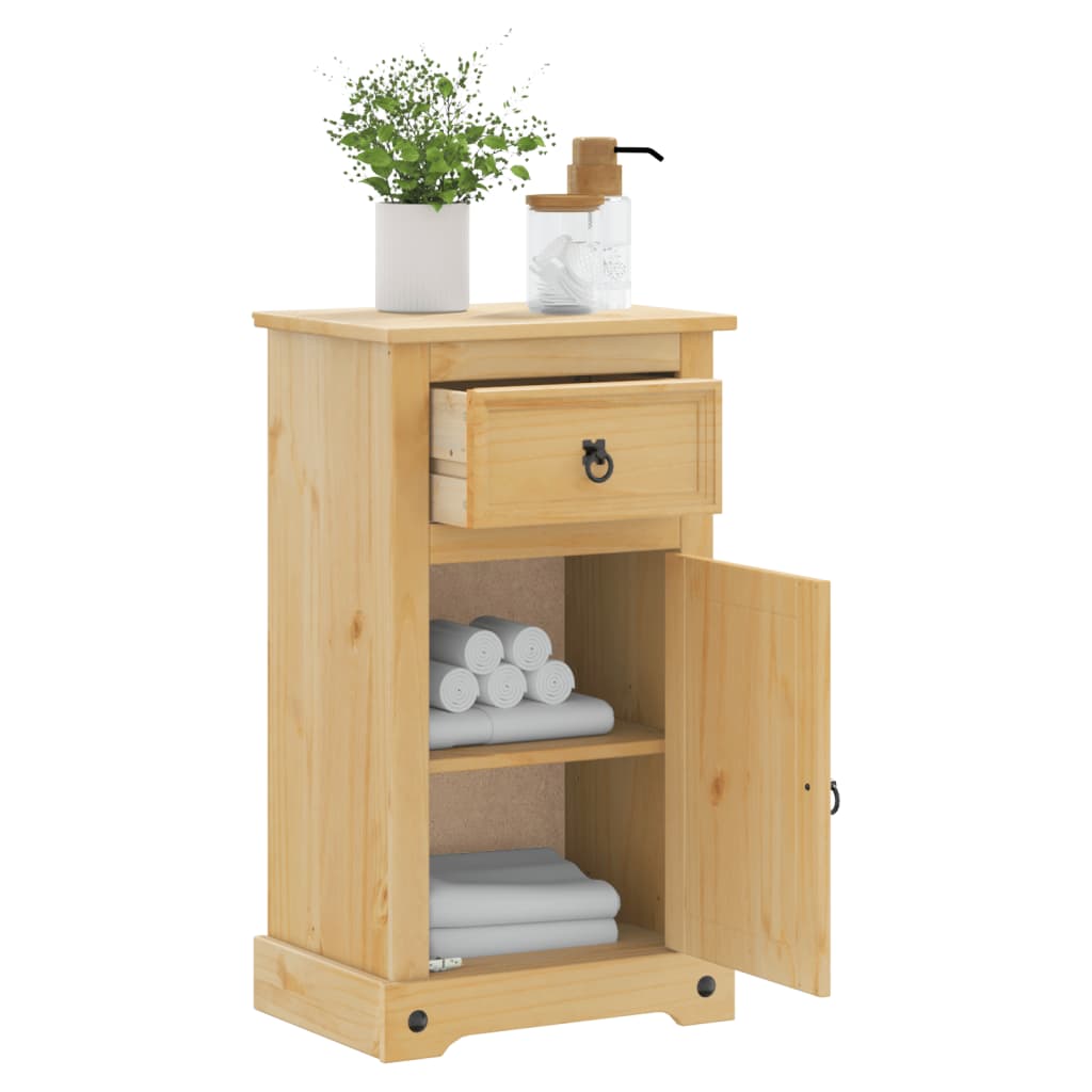 vidaXL Bathroom Cabinet "Corona" 45x33x80 cm Solid Wood Pine