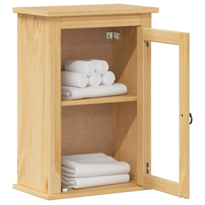 vidaXL Bathroom Wall Cabinet "Corona" 45x27x64,5 cm Solid Wood Pine