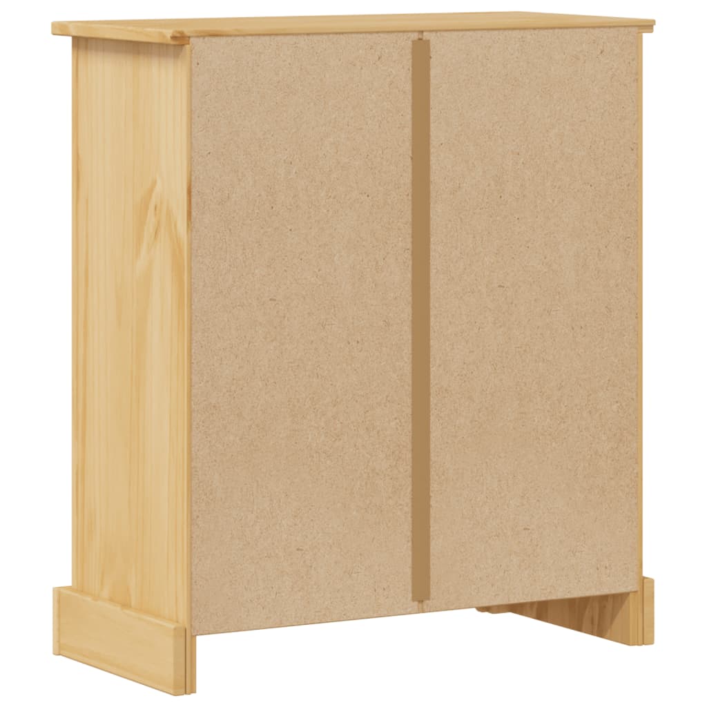 vidaXL Bathroom Cabinet "Corona" 70x33x80 cm Solid Wood Pine