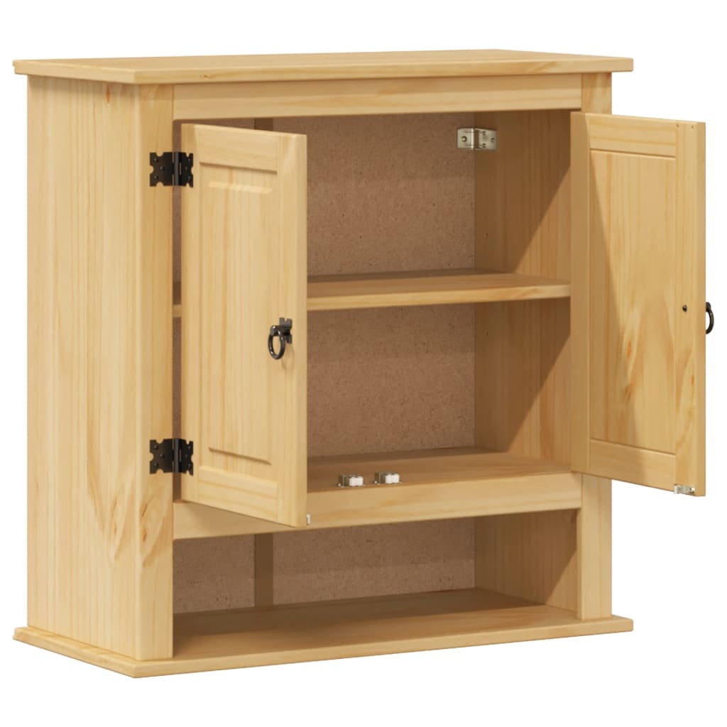 vidaXL Bathroom Wall Cabinet Corona 70x33x71.5 cm Solid Wood Pine