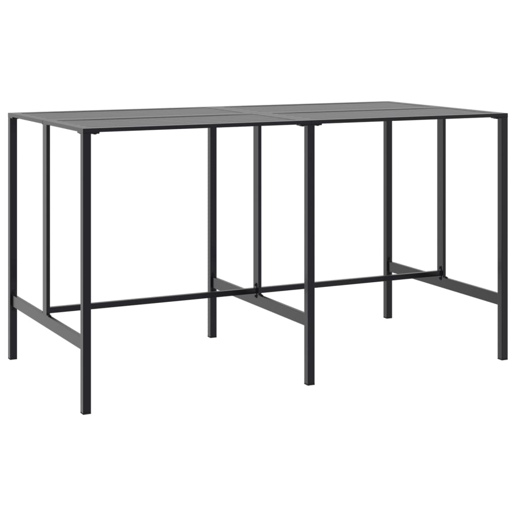 vidaXL Bar Table Black 200x100x110 cm Powder-coated Steel