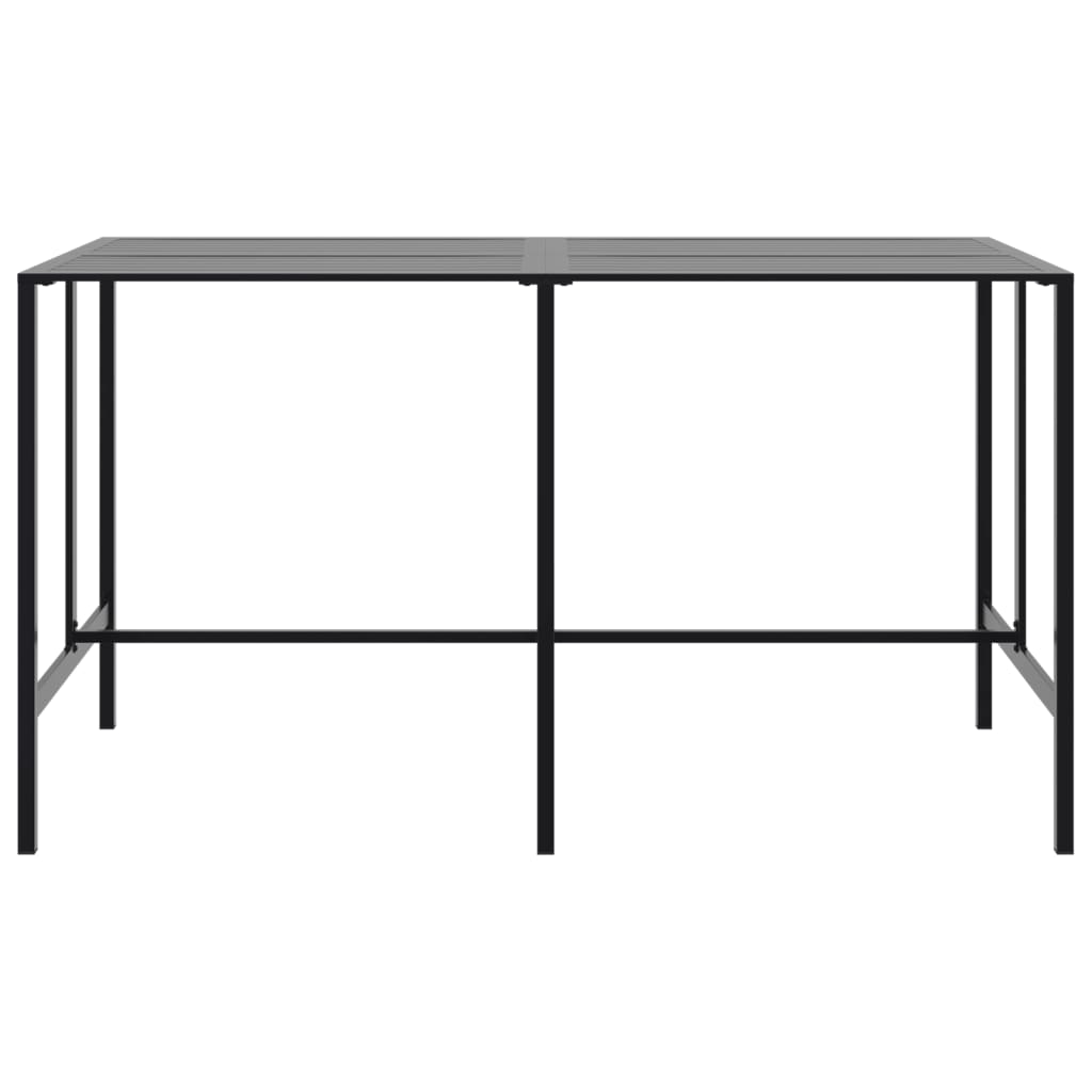 vidaXL Bar Table Black 200x100x110 cm Powder-coated Steel