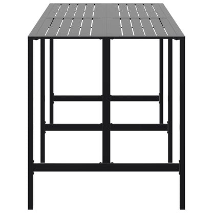 vidaXL Bar Table Black 200x100x110 cm Powder-coated Steel