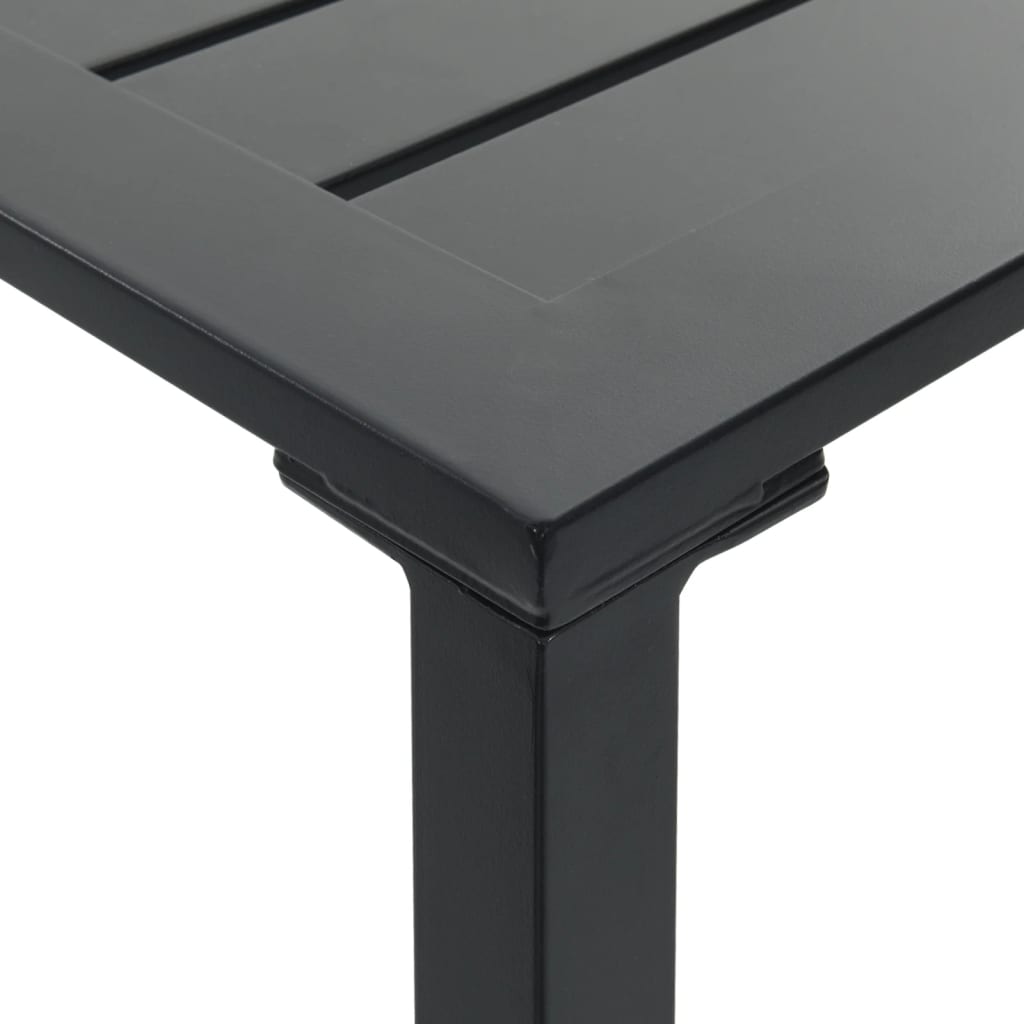 vidaXL Bar Table Black 200x100x110 cm Powder-coated Steel