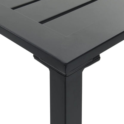 vidaXL Bar Table Black 200x100x110 cm Powder-coated Steel