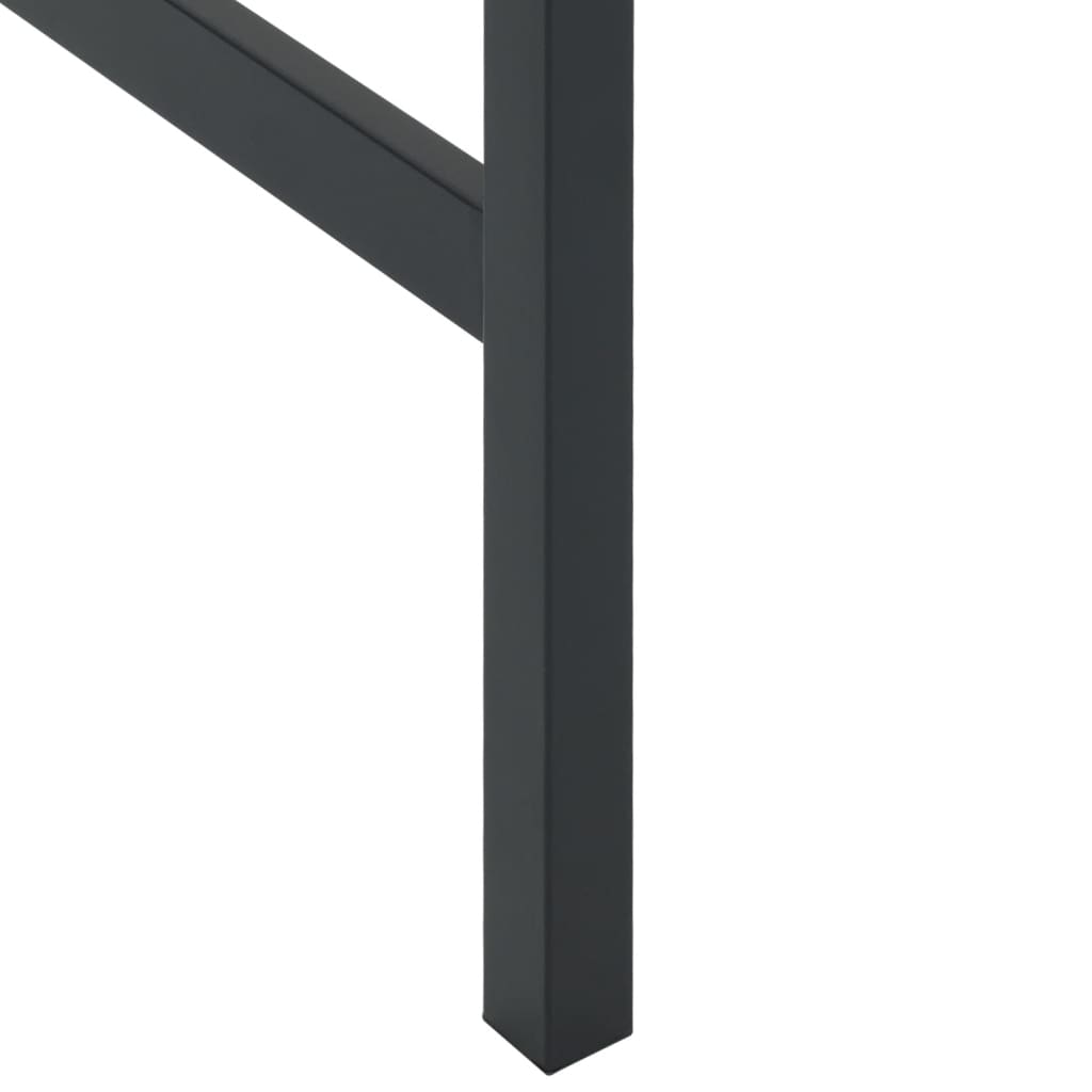 vidaXL Bar Table Black 200x100x110 cm Powder-coated Steel