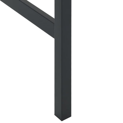 vidaXL Bar Table Black 200x100x110 cm Powder-coated Steel