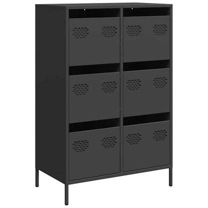 vidaXL Highboard Black 68x39x101,5 cm Steel