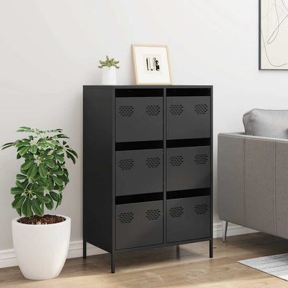 vidaXL Highboard Black 68x39x101,5 cm Steel