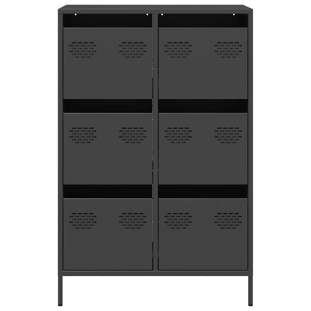 vidaXL Highboard Black 68x39x101.5 cm Steel