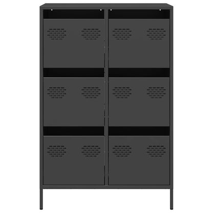 vidaXL Highboard Black 68x39x101.5 cm Steel