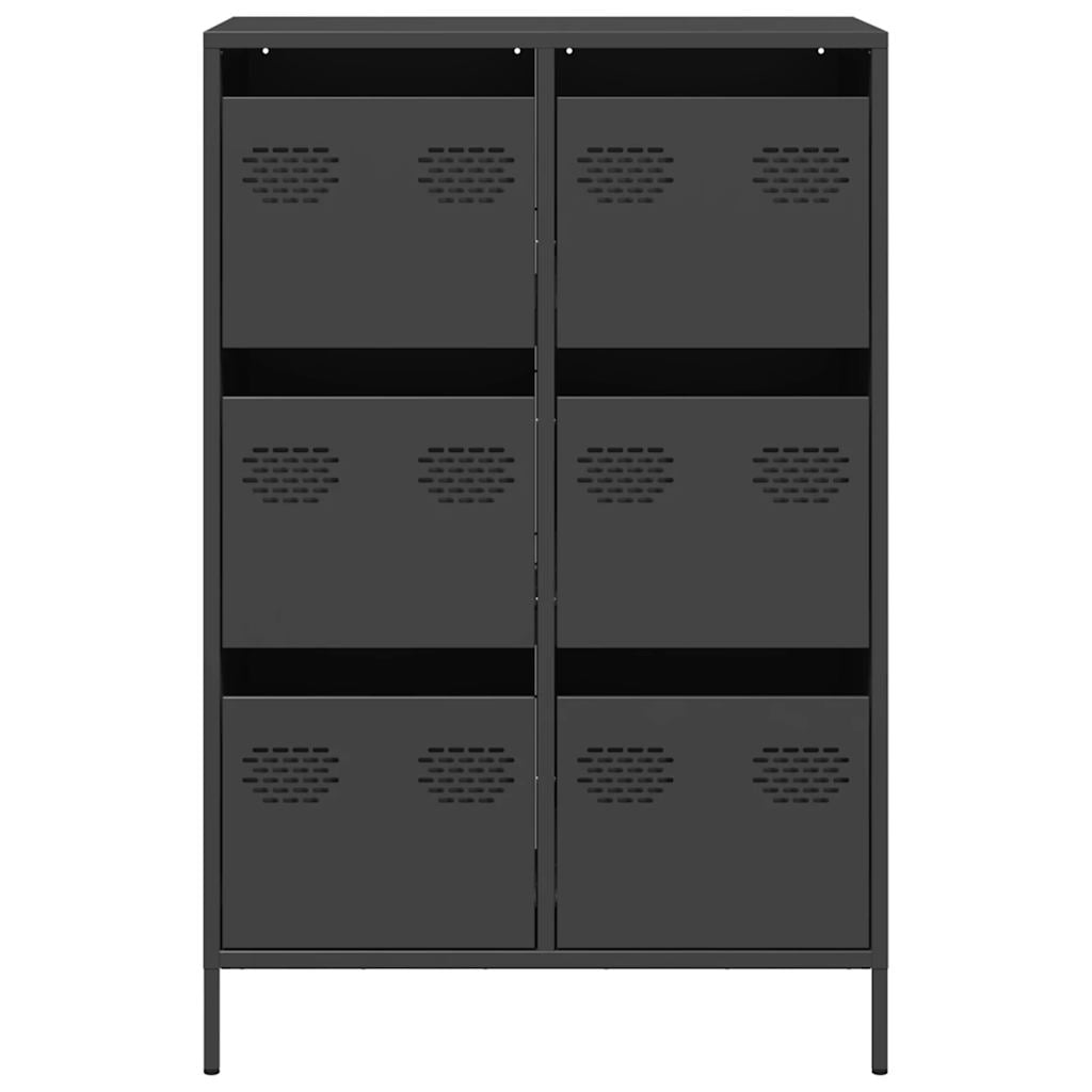 vidaXL Highboard Black 68x39x101,5 cm Steel