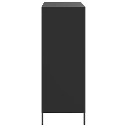 vidaXL Highboard Black 68x39x101.5 cm Steel