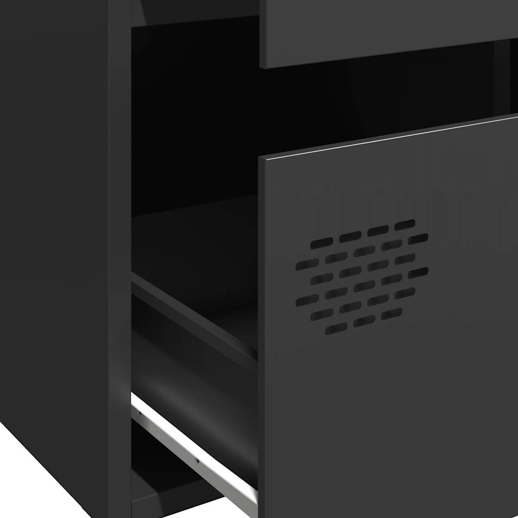 vidaXL Highboard Black 68x39x101.5 cm Steel