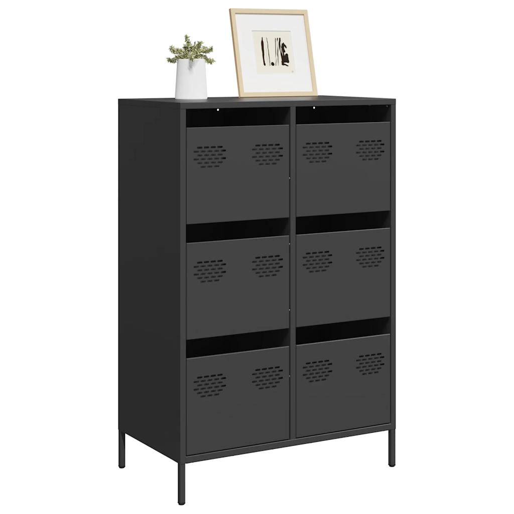 vidaXL Highboard Black 68x39x101,5 cm Steel