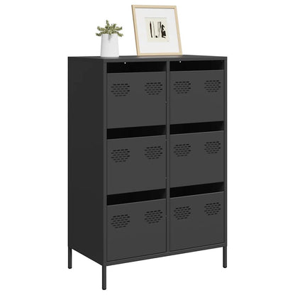 vidaXL Highboard Black 68x39x101,5 cm Steel
