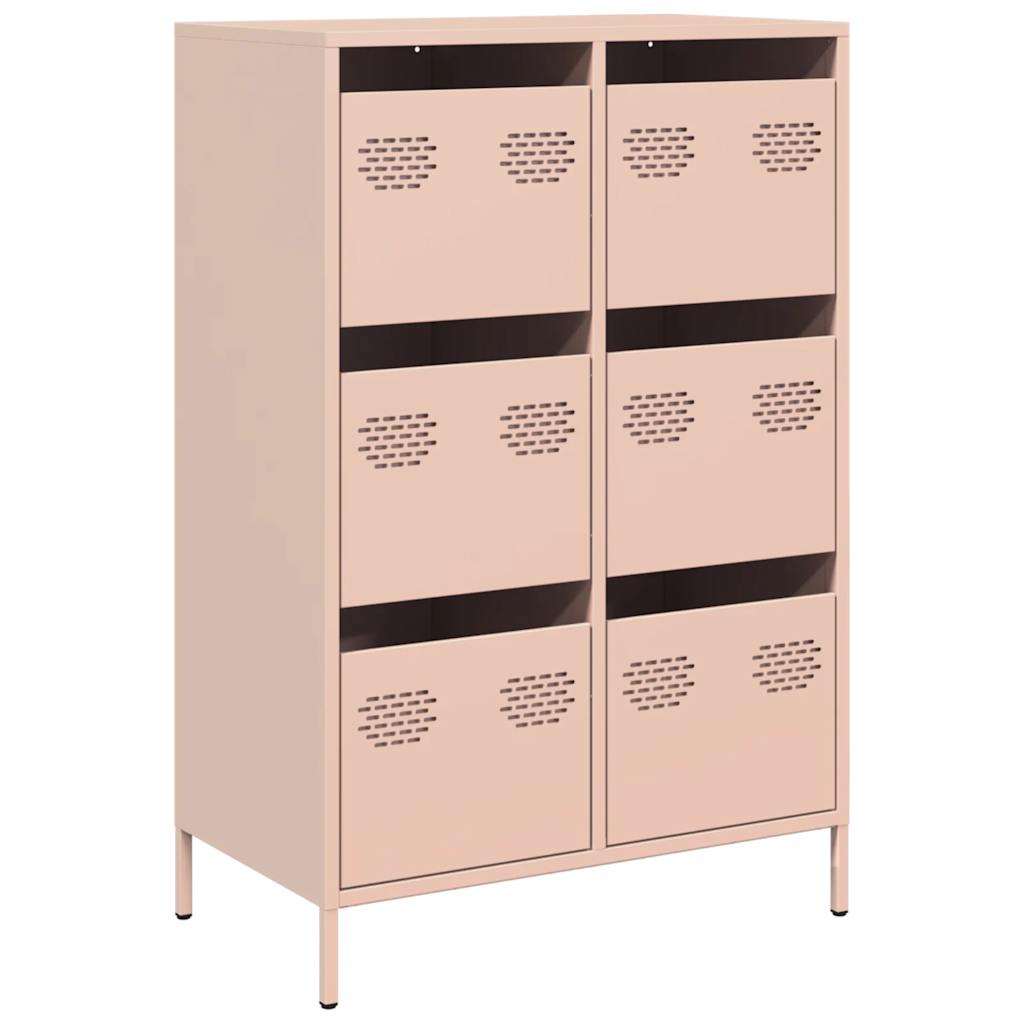 vidaXL Highboard Pink 68x39x101,5 cm Steel