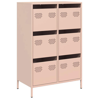 vidaXL Highboard Pink 68x39x101,5 cm Steel