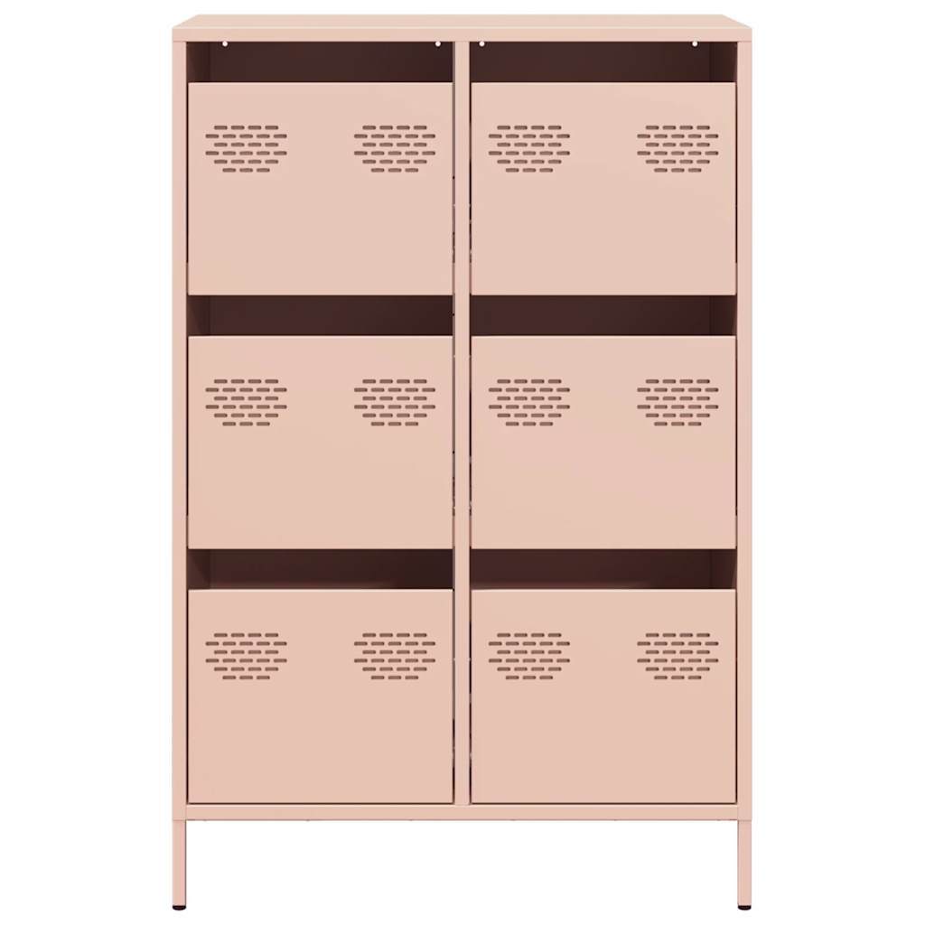 vidaXL Highboard Pink 68x39x101,5 cm Steel