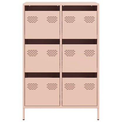 vidaXL Highboard Pink 68x39x101,5 cm Steel