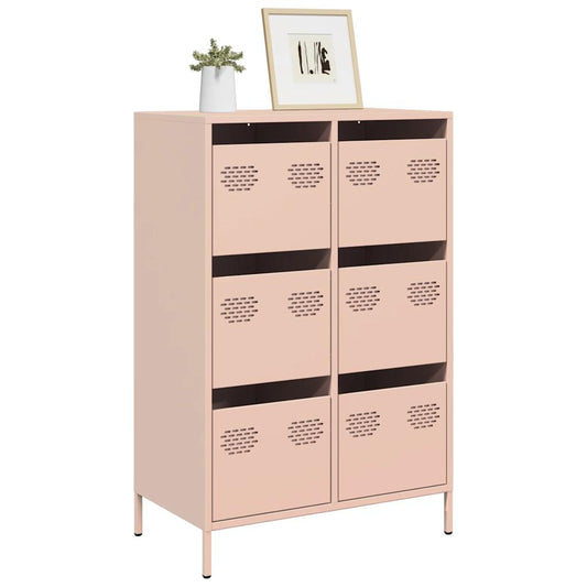 vidaXL Highboard Pink 68x39x101,5 cm Steel