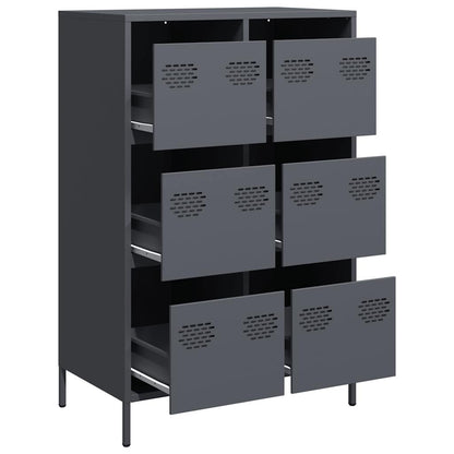 vidaXL Highboard Anthracite 68x39x101,5 cm Steel