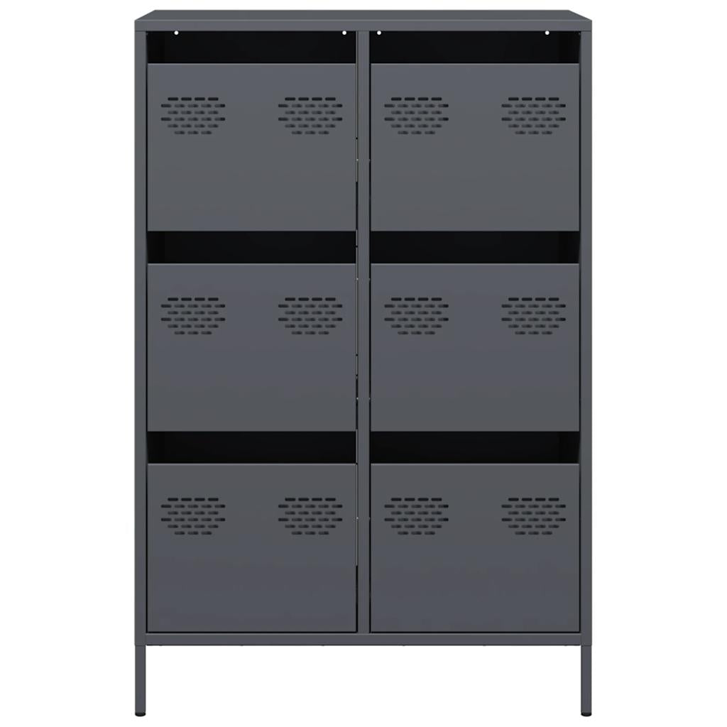 vidaXL Highboard Anthracite 68x39x101,5 cm Steel
